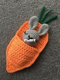 Laura Loves Crochet - Laura Sutcliffe - Rabbit in a Carrot Sleeping Bag