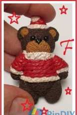 Teddy bear's christmas polymer clay
