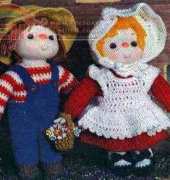 Little Susie And Sammy Dolls from Women's Circle Crochet Summer 1987 - Free