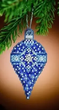Mill Hill - Christmas Jewels Charmed Ornaments MH16-1302 Sapphire Snow XSD