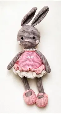 Bunny with pink dress
