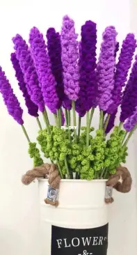 Jq Y - Little Crochet Boxx - Crochet Pattern Lavender Flowers Bouquet Purple Flowers Welcome Flowers DIY Pattern, Beginner Friendly - English