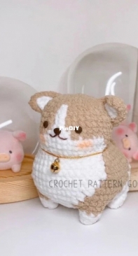 Crochet Pattern Chubby Corgi -  Portugal