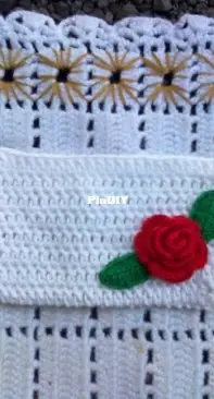White Purse with rose