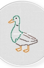 Daily Cross Stitch - Lineart Duck