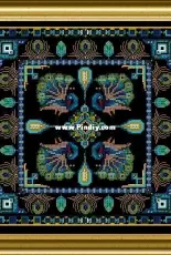 Chatelaine Designs - ONL 128 – Beaded Peacock Tile