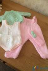 Pink and Green Doll Set