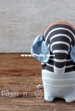 Toy elephant made out of socks