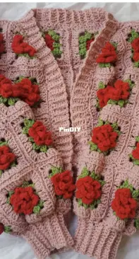Pop Culture Crochet - Gillian Nestor - The Rose Cardigan