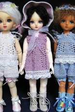 Biscuit Bear - Bloomers Top and Dress for 10 inch Doll - Free