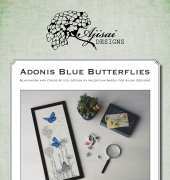 Ajisai Designs Adonis Blue Butterflies, Blackwork
