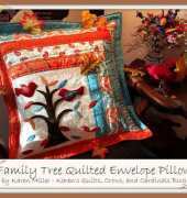 Tops to Treasures-Free Moda familiy  tree quilted pillow