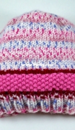 A Simple Splash of Color Beanie by See Cait Knit-Free