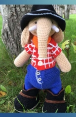 Alenka Colored Toys - Alenka - Elephant Danya Cowboy - Russian and English