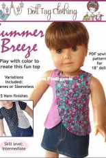 Doll Tag Clothing - Summer Breeze Top for 18" Dolls