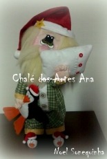 Chale das Artes Ana- Noel Sonequinha - Feltro - Portuguese