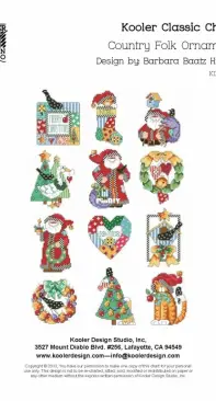 Kooler Design Studio - Barbara Baatz Hillman - KDS 1486 Country Folk Ornaments