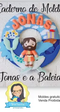 Tina Santos Artesanato - Jonah and the Whale - Jonas e a baleia - Portuguese - Free