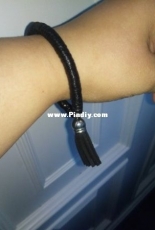 Black bracelet.