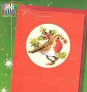 Vervaco 12.107 kerstkaart robin