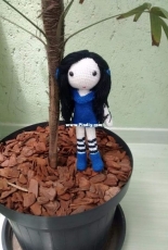 Doll with blue