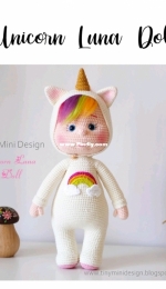 Tiny Mini Design - Demet Karabayır - Unicorn Luna doll - Turkish
