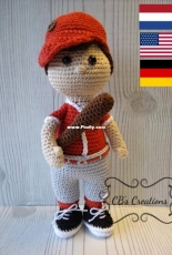 CBs Creations - Claudia Bierau - Baseballer Bobby Joe - German and Dutch