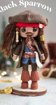 Amigurumis da Vit - Vitória Ferreira  - Jack Sparrow - Portuguese