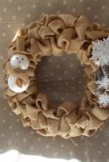 Snowman burlap wreath