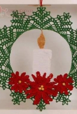 Poinsettia Candle Wreath Designer: Cylinda Mathews Crochet Memories
