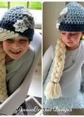 Annoo Crochet Designs - Elsa Snow Princess Hat Free Tutorial