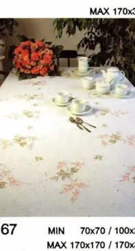 Permin - 44-0367, 52-0367, 58-0367=150367 Tablecloth with small bouquets