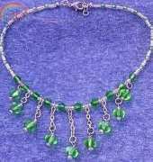 Green dangle necklace