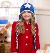 Red Heart - Salena Baca - LW4156 - Patriotic Stripes Blanket and Hat - FREE