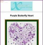 X Squared Cross Stitch - Purple Butterfly Heart XSD