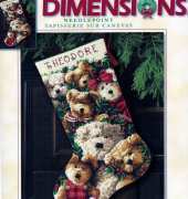 Dimensions- 9136-TeddyTogetherness Stocking