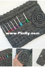 Look at What I made - Barberton Daisy - Dedri Uys - Ammonite Crochet Hook Roll - Free