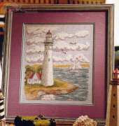 Lighthouse by the sea from Cross Stitch & Needlework - Keepsake Calendar 1997