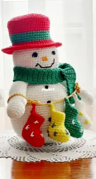 BOJA Crochet Gallery – BTcrochet - Boja Tesic – Borka Vehabovic – Snowman with Mini Socks