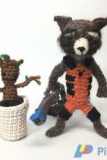 Crafty is Cool Crochet - Allison Hoffman - Rocket Raccoon and Free Baby Groot
