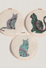 Geometric Mandala Cats by AnimalsCrossStitch