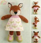Fox Girl In Flower Dress by Julie Williams - Little Cotton Rabbits