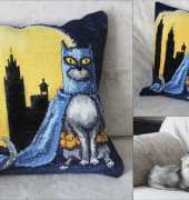 Batcat pillow