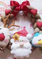Erica Catarina-Felting Christmas Wreath-Free Pattern/Portuguese