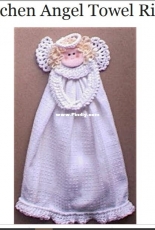 Priscilla Crochet - Priscilla Hewitt - Kitchen Angel Towel Ring - Free