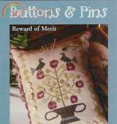 Blackbird Designs - Reward of Merit - Buttons and Pins Pincushion