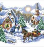 Dimensions 70-08830 Sleigh Ride Tree Skirt XSD