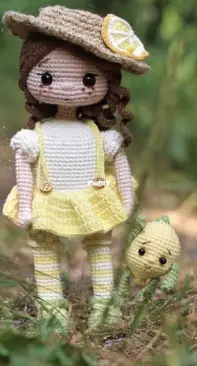 Crochet doll pattern amigurumi, Crochet doll with clothes pattern Crochet  pattern by Oxana Tim