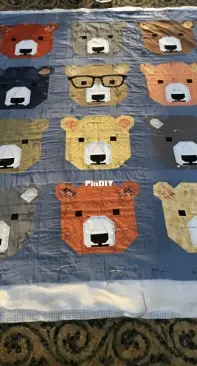 bojo the bear ready to quilt