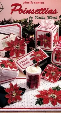 American School of Needlework ASN 3162 Plastic Canvas Poinsettias